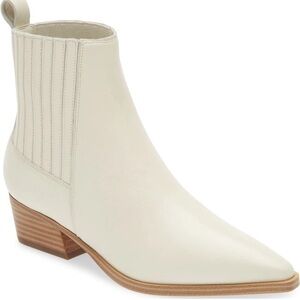 New Marc Fisher Cream Ankle Boots